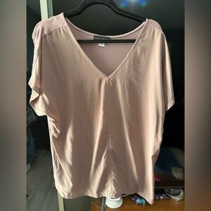Simply Styled Women's Blush V-Neck Blouse